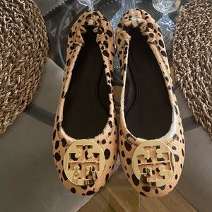 Tory Burch Animal print calf skin Reva flat